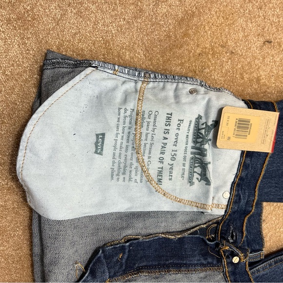 Levi's 505 Regular Straight Blue Jeans Classic Style Size 33x30 NEW - Picture 9 of 11